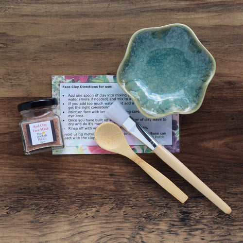 Face clay set with spoon bowl and brush | The Loofah Patch