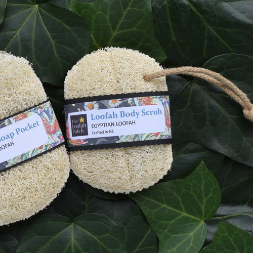 Loofah exfoliating pad from The Loofah Patch