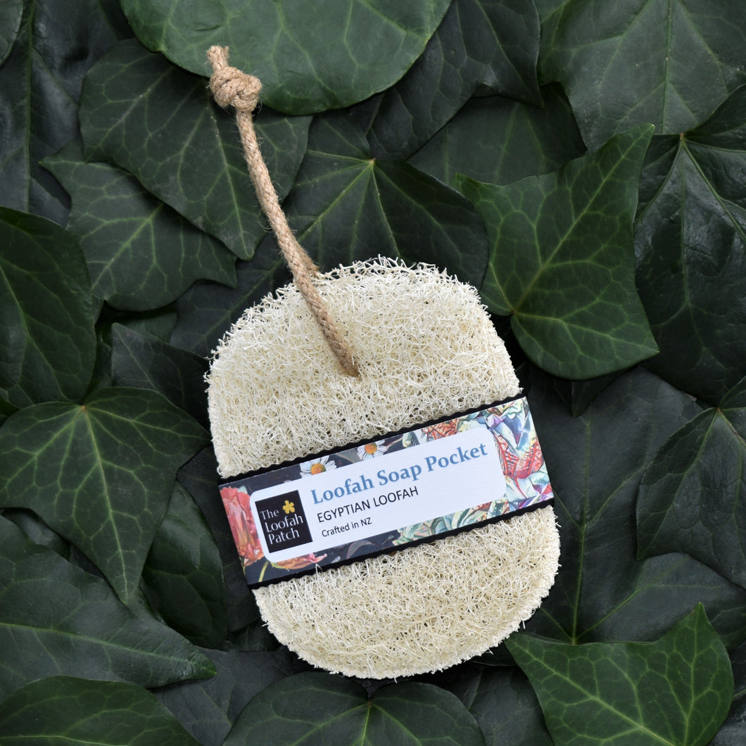 Loofah soap saver bag for soap ends at The Loofah Patch