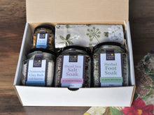 Load image into Gallery viewer, Gift set of bath salts and soaks | The Loofah Patch
