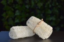 Load image into Gallery viewer, Small natural loofah sponge on black background | The Loofah Patch
